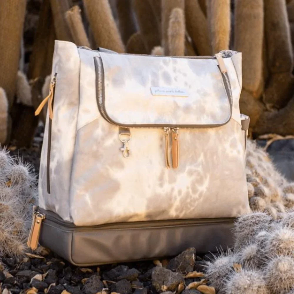 Petunia Pickle Bottom Gray Tie-Dye Diaper Bag